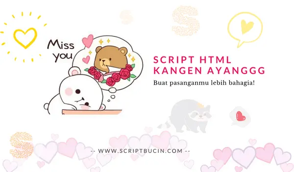 Script HTML rindu pasangan Kangen Ayang